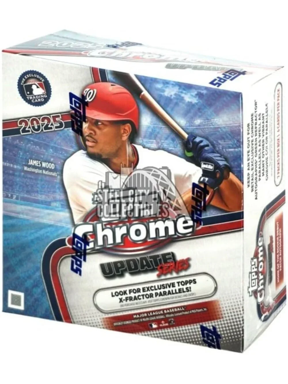 2025 Baseball Mega Box - Topps Chrome Update, 2 Raywave Parallels, Trading Cards